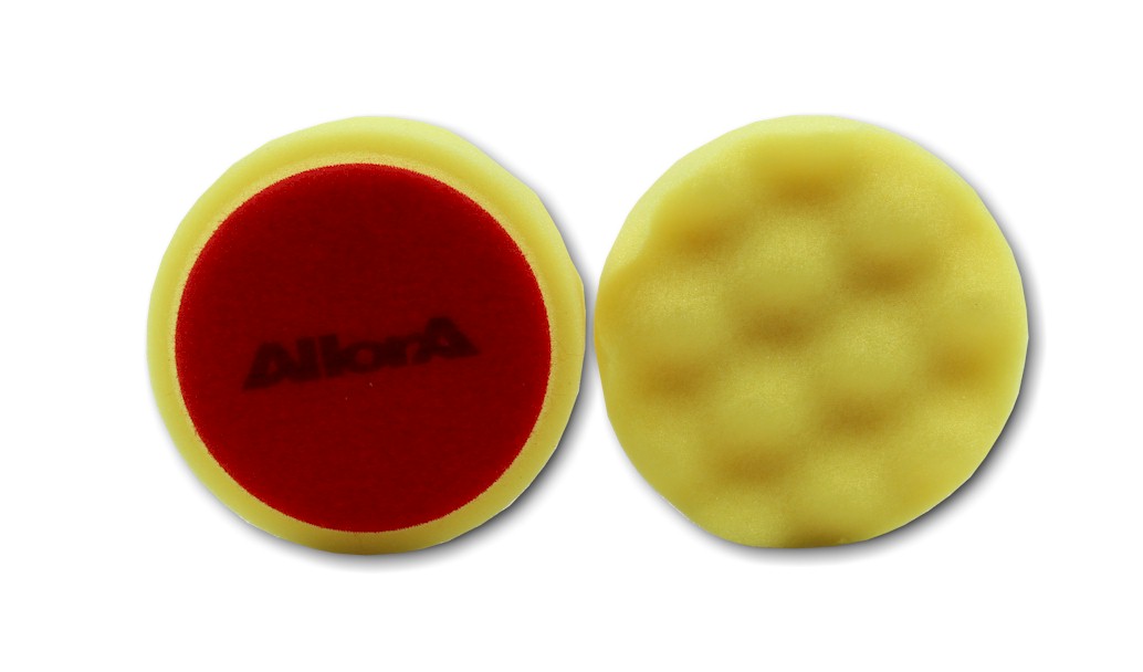 AllorA Polierpad gelb, gewaffelt, 76 mm