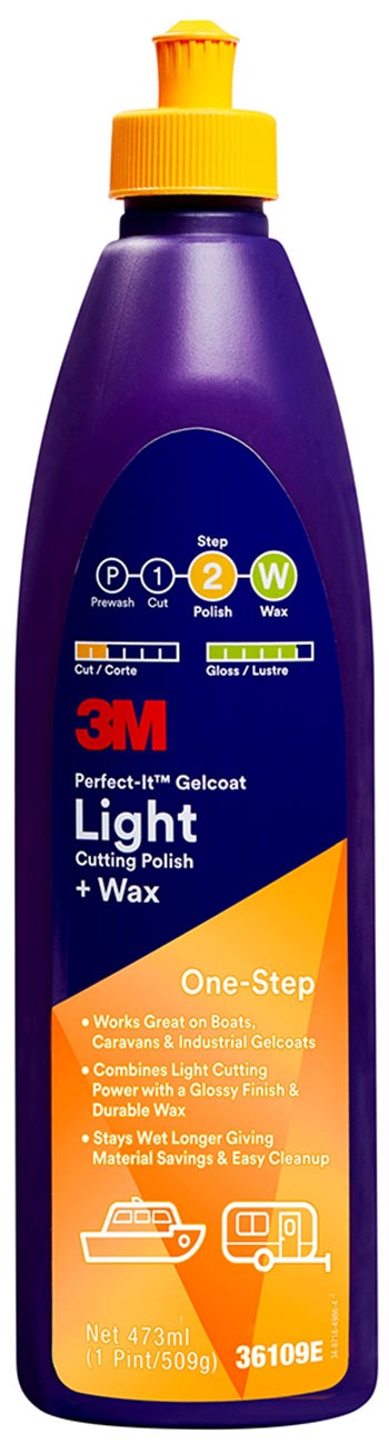 3M™ Perfect-It™ Gelcoat Light Cutting Polish + Wax, 509 g, 473 ml, 36109E
