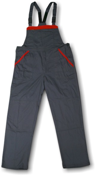 AllorA Latzhose grau/rot