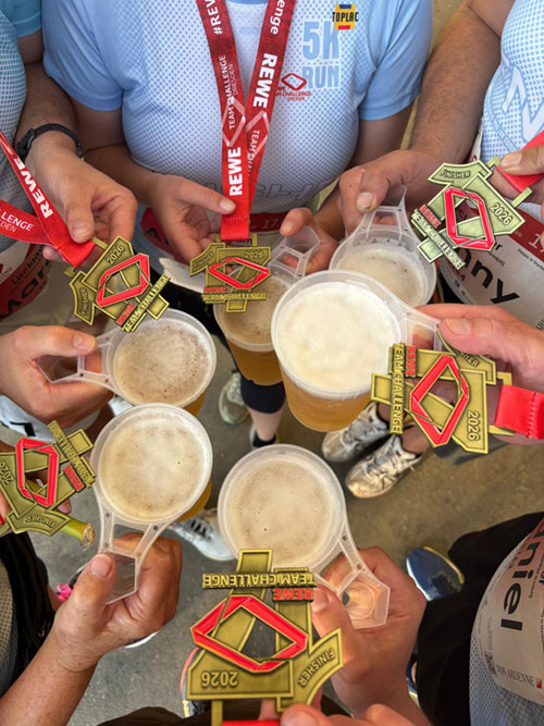 Finisher Medalien und Bier