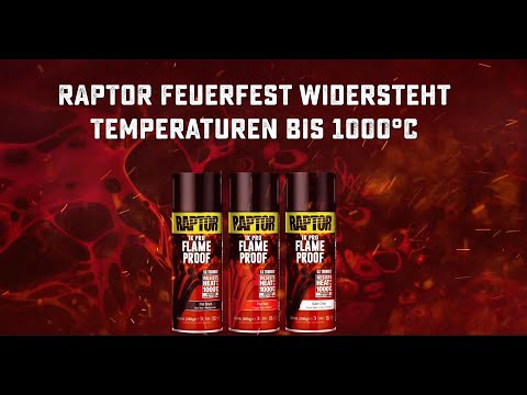 RAPTOR Flameproof feuerfester Lack 1000°C verschiedene Farben
